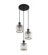 Jordana Cluster Pendant Ceiling Light Matt Black 3x E27-2