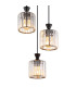Jordana Cluster Pendant Ceiling Light Matt Black 3x E27-3