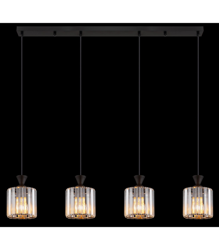 Jordana Bar Pendant Ceiling Light Matt Black 4x E27-6