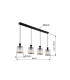 Jordana Bar Pendant Ceiling Light Matt Black 4x E27-8