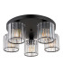 Jordana Shade Cluster Ceiling Light Matt Black 5x E27-2