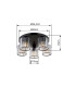 Jordana Shade Cluster Ceiling Light Matt Black 5x E27-6