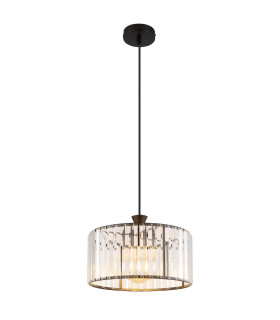 Jordana Cylindrical Pendant Ceiling Light Matt Black 1x E27-1