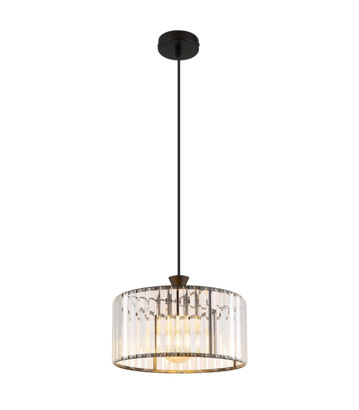 Jordana Cylindrical Pendant Ceiling Light Matt Black 1x E27-1