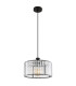 Jordana Cylindrical Pendant Ceiling Light Matt Black 1x E27-2