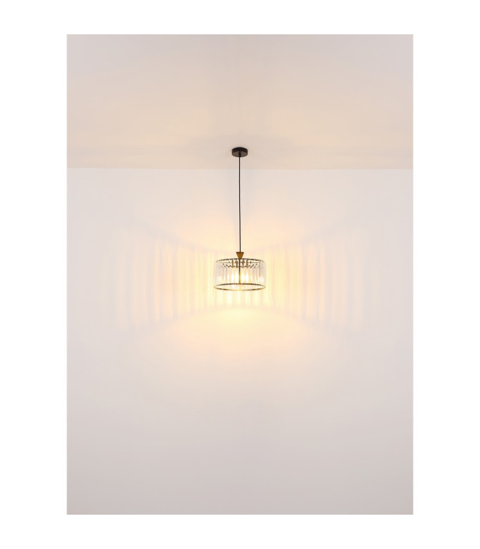 Jordana Cylindrical Pendant Ceiling Light Matt Black 1x E27-6