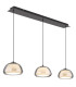 Avila Bar Pendant Ceiling Light Gunmetal Smoke Glass Shade 3x LED Dimmable 2700-6500K Remote Control-1