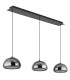 Avila Bar Pendant Ceiling Light Gunmetal Smoke Glass Shade 3x LED Dimmable 2700-6500K Remote Control-2