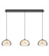 Avila Bar Pendant Ceiling Light Gunmetal Smoke Glass Shade 3x LED Dimmable 2700-6500K Remote Control-3