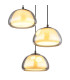 Jella Cluster Pendant Ceiling Light Matt Black Smoke Glass Shade 3x E14-3