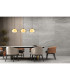 Jella Bar Pendant Ceiling Light Matt Black Smoke Glass Shade 3x E14-5
