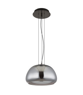 Avila Dome Pendant Ceiling Light Gunmetal Smoke Glass Shade LED Dimmable 2700-6500K Remote Control-2