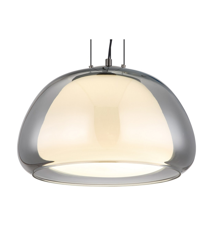 Avila Dome Pendant Ceiling Light Gunmetal Smoke Glass Shade LED Dimmable 2700-6500K Remote Control-3
