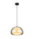 Jella Dome Pendant Ceiling Light Matt Black Smoke Glass Shade 1x E27-1