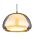 Jella Dome Pendant Ceiling Light Matt Black Smoke Glass Shade 1x E27-3
