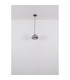 Jella Dome Pendant Ceiling Light Matt Black Smoke Glass Shade 1x E27-6