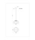 Jella Dome Pendant Ceiling Light Matt Black Smoke Glass Shade 1x E27-8