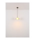 Jella Dome Pendant Ceiling Light Matt Black Smoke Glass Shade 1x E14-5