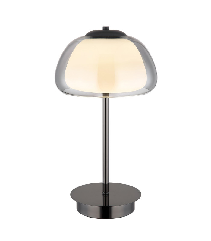 Avila Integrated LED Table Lamp Gunmetal Smoke Glass Shade LED Dimmable 2700-6500K Remote Control-1