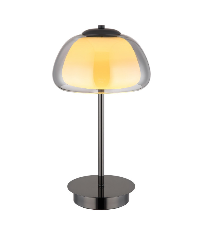 Avila Integrated LED Table Lamp Gunmetal Smoke Glass Shade LED Dimmable 2700-6500K Remote Control-5