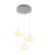 Quintara Cluster Pendant Ceiling Light Nickel Matt Opal Glass Shade 3x LED 3000K-1