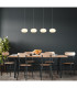 Quintara Bar Pendant Ceiling Light Nickel Matt Opal Glass Shade 4x LED 3000K-6
