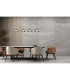 Quintara Bar Pendant Ceiling Light Matt Black Smoke Glass Shade 4x LED 3000K-5
