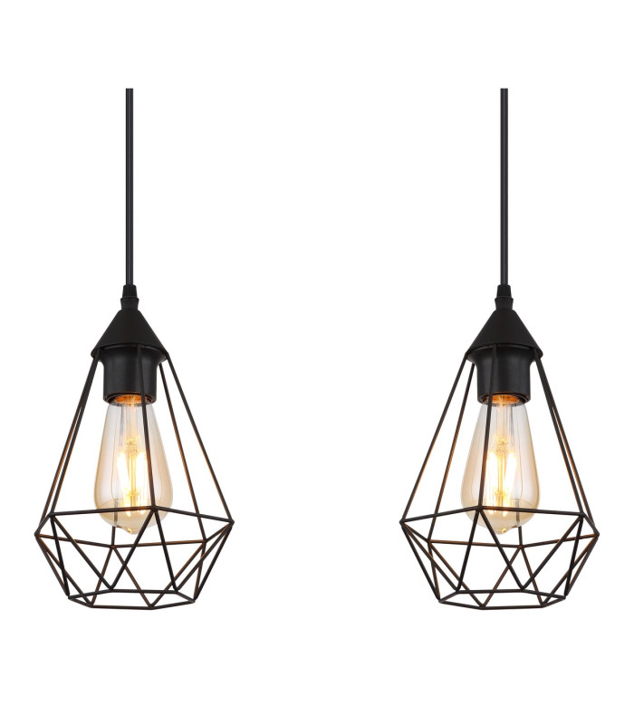 Zachary Bar Pendant Ceiling Light Matt Black 3x E27-4
