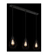 Zachary Bar Pendant Ceiling Light Matt Black 3x E27-5
