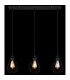 Zachary Bar Pendant Ceiling Light Matt Black 3x E27-6