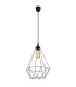 Zachary Wire Frame Pendant Ceiling Light Matt Black 1x E27-2