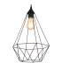 Zachary Wire Frame Pendant Ceiling Light Matt Black 1x E27-3