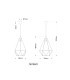 Zachary Wire Frame Pendant Ceiling Light Matt Black 1x E27-6