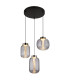 Fluoro Cluster Pendant Ceiling Light Matt Black 3x LED 3000K-1