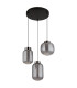 Fluoro Cluster Pendant Ceiling Light Matt Black 3x LED 3000K-2