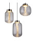 Fluoro Cluster Pendant Ceiling Light Matt Black 3x LED 3000K-3
