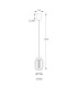 Fluoro Slim Pendant Ceiling Light Matt Black LED 3000K-8
