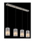 Cayden Bar Pendant Ceiling Light Nickel Matt Clear Glass Shade 4x E27-4