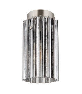 Cayden Ceiling Light Nickel Matt Clear Glass Shade 1x E27-2