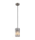 Cayden Slim Pendant Ceiling Light Nickel Matt Clear Glass Shade 1x E27-1