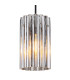 Cayden Slim Pendant Ceiling Light Nickel Matt Clear Glass Shade 1x E27-3