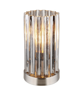 Cayden Glass Table Lamp Nickel Matt Clear Glass Shade 1x E27-1