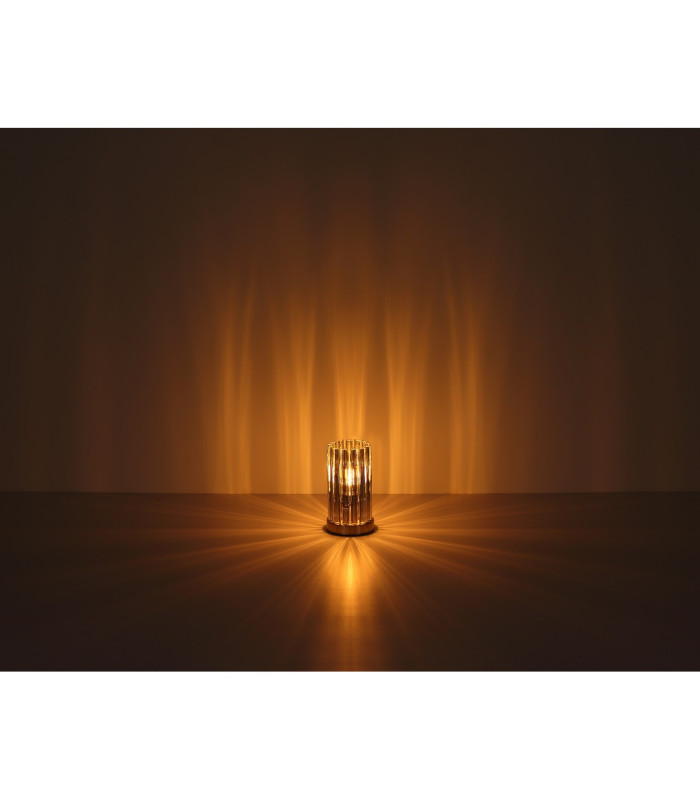Cayden Glass Table Lamp Nickel Matt Clear Glass Shade 1x E27-5