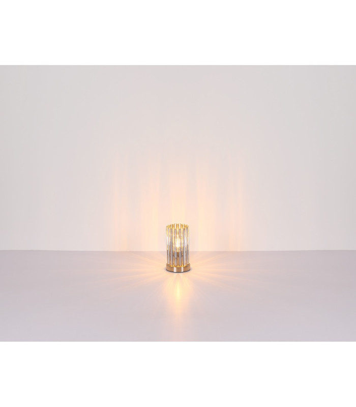 Cayden Glass Table Lamp Nickel Matt Clear Glass Shade 1x E27-6