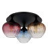 Sander Shade Cluster Ceiling Light Matt Black Amber Blending Glass Shade 3x E27-2