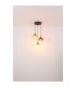 Sander Cluster Pendant Ceiling Light Matt Black Blue Blending Glass Shade 3x E27-5