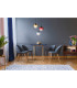 Sander Cluster Pendant Ceiling Light Matt Black Blue Blending Glass Shade 3x E27-7