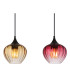 Sander Bar Pendant Ceiling Light Matt Black Blue Blending Glass Shade 3x E27-4