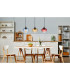 Sander Bar Pendant Ceiling Light Matt Black Blue Blending Glass Shade 3x E27-8