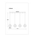 Sander Bar Pendant Ceiling Light Matt Black Blending Glass Shade 4x E27-5